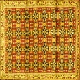 thumbnail image 1 of Ahgly Company Machine Washable Indoor Square Persian Yellow Traditional Area Rugs, 4' Square, 1 of 4