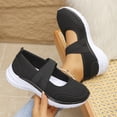 thumbnail image 4 of longantii Womens Orthopedic Shoes Arch Support Slip on Non Slip Tennis Shoes Wide Knitted Mesh Stretch Work Shoes Comfort 2026 New Orthopedic Shoes Black, 4 of 7