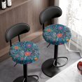 thumbnail image 3 of Psesaysky Colorful Floral Round Stool Covers, 2 Pack Polyester Elastic Stretch Covers for Home Bar Counter Round Seats, 3 of 6