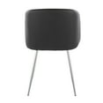 thumbnail image 5 of LumiSource Chrome Metal, Black PU Fran Chair - Set of 2, 5 of 8