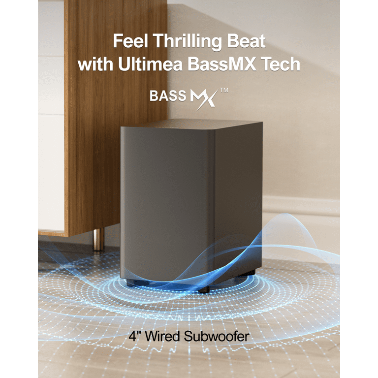 Ultimea 7.1ch Virtual Surround Soundbar, 330W Sound Bar with