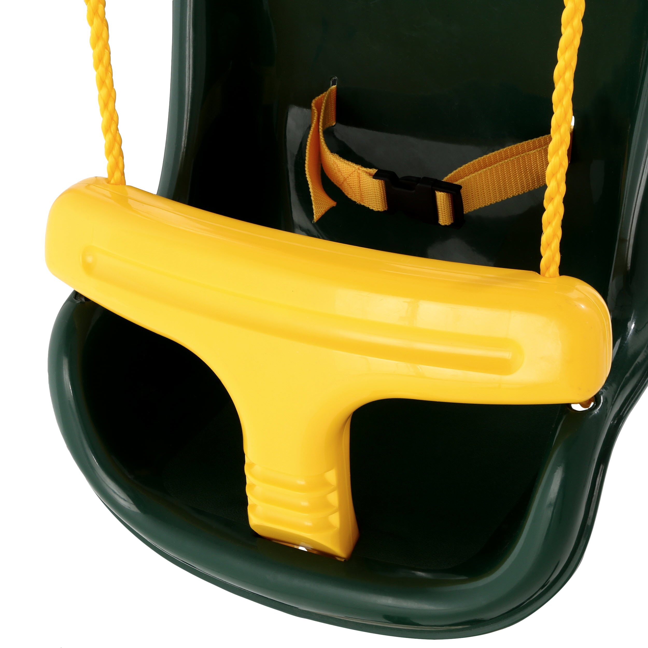 Swing-N-Slide Infant Swing, Safe and Study Toddler Swing for Swing Set- Green with Yellow Rope