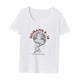 thumbnail image 3 of Camiseta para mujer, camiseta con cuello redondo, ropa de calle, Top sencillo de manga corta para mujer para la playa XL, 3 of 7