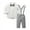 Gray, variant on Esaierr Toddler Kids Boys Dress Suit Baby Clothes Sets Bowknot Shirts Suspenders Pants 3PCS Gentleman Outfits Suits 6 Month -12 Years