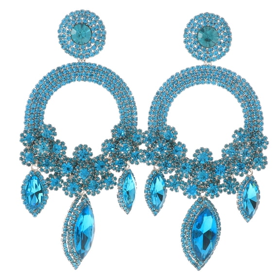 Large Rhinestone Chandelier Earrings