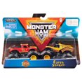 thumbnail image 1 of Monster Jam, Official Radical Rescue vs. Earth Shaker Die-Cast Monster Trucks, 1:64 Scale, 2 Pack, 1 of 5