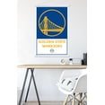 thumbnail image 5 of NBA Golden State Warriors - Logo 21 Wall Poster with Wooden Magnetic Frame, 22.375" x 34", 5 of 6