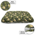 thumbnail image 3 of Floral Pet Bed, Composition of Palm Leaves and Tropical Flowers, Chew Resistant Pad for Dogs and Cats Cushion with Removable Cover, 24" x 39", Olive Green Peach, by Ambesonne, 3 of 4