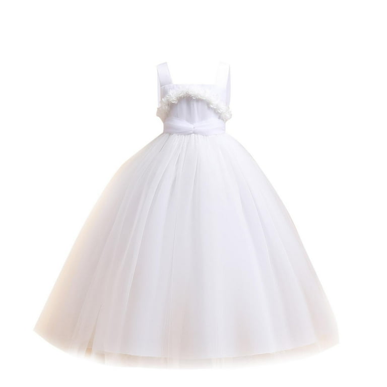 ATOGUTA 6-17 Years Junior Bridesmaid Dresses for Teen Girls Tulle Princess Dress  Junior Bridesmaids Pageant Formal Ball Gown White - Walmart.com