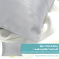 thumbnail image 3 of Spasilk 100% Pure Silk Pillowcase for Hair and Skin, Fits Queen/Standard Pillows, 1 Pack, Silver, 3 of 7