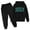 Black, variant on XINXIAOO Boys Girls Activewear Sets Hoodie Sweatshirt and Sweatpants Fall Winter Girls Boys Suits Size 11-12 Years