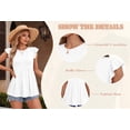 thumbnail image 6 of MOYIKO Womens Tank Tops Crew Neck Short Sleeve Summer Shirts Babydoll Peplum Tops Dressy Casual Blouses, 6 of 7