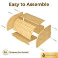 thumbnail image 3 of Bamboo Bread Box, Large Wooden Food Keeper for Kitchen Countertop , Storage Bin for Muffins & Bagels by Golden Nature, 3 of 9
