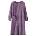 thumbnail image 4 of CAIXIA House Coats For Women With Pockets Women's Long Knit Coral Bathrobe with Pockets for Home Comfort and Warmth, 4 of 4