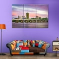 thumbnail image 2 of TISHIRON 3PCS Framed Canvas Wall Art Set,36"x24" City on the Arkansas River at Dusk Canvas Art Decor, 2 of 7