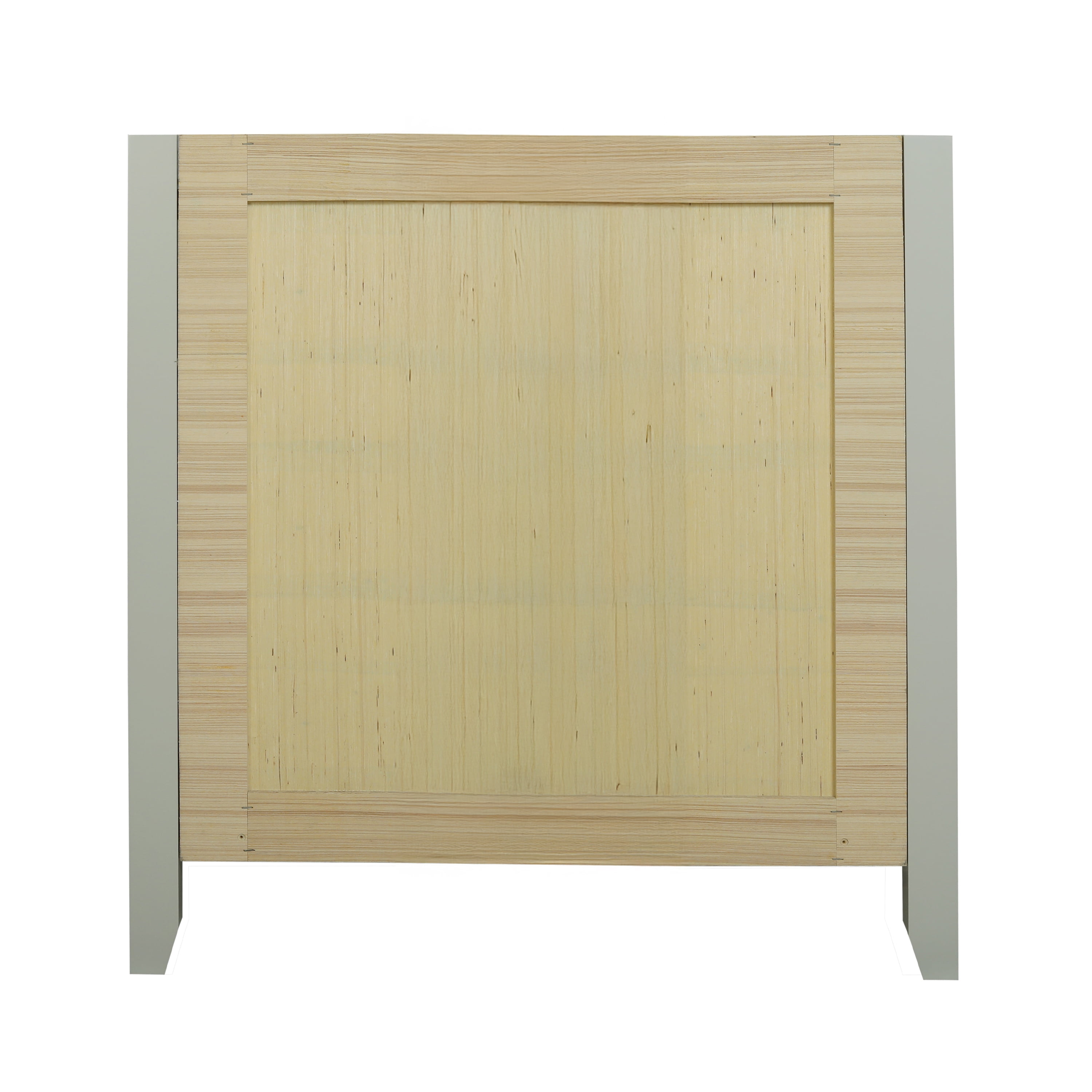 Design House Dawson 30-Inch Bathroom Vanity Cabinet, Ready to Assemble, 2-Door Freestanding, Comfort Height 34 in., Sherwin-Williams® On the Rocks, Matte Black Hardware, 228429-OTR-RTA