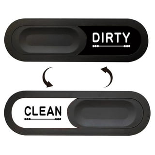 Clean Dirty Magnet for Dishwasher, 3.5 X 2.4 Clean Dirty Dishwasher  Magnets Sign with Adhesive Metal Plate to be Used on Non Metal Surface