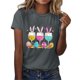 thumbnail image 2 of Blusas de Manga Corta para las Mujeres Divertida Impresión Cuello Redondo Camiseta Vintage, Blusas de Primavera para las Mujeres, 2 of 4