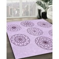 thumbnail image 2 of Ahgly Company Indoor Round Patterned Orchid Purple Area Rugs, 8' Round, 2 of 6
