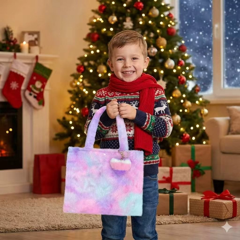 Cute Axolotl Plush Gift Set with 13-inch Axolotl Toy, a Gradient Bag, and a Heart Keychain, Birthday Gifts/Christmas Day for Girls Kids Ages 4-12