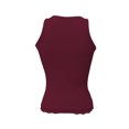 thumbnail image 4 of Elegant Lace Trim Tank Top Soft Solid Camisole With Delicate Frill Gathers For Everyday Wear Women's Casual Summer, XL, Red, 4 of 4