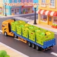 thumbnail image 4 of Large Inertial Transport Truck Toy for City Simulation, Fruit and Vegetable Trailer Model Vehicle, Big Carrier Truck for Educational Play, 4 of 5