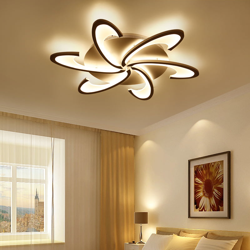 Modern Acrylic LED Leaf Shape Ceiling Light Living Room Pendant Lighting Fixture 