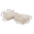 thumbnail image 5 of Puff doble Solen con taburete Beige Kessa Muebles, 5 of 5
