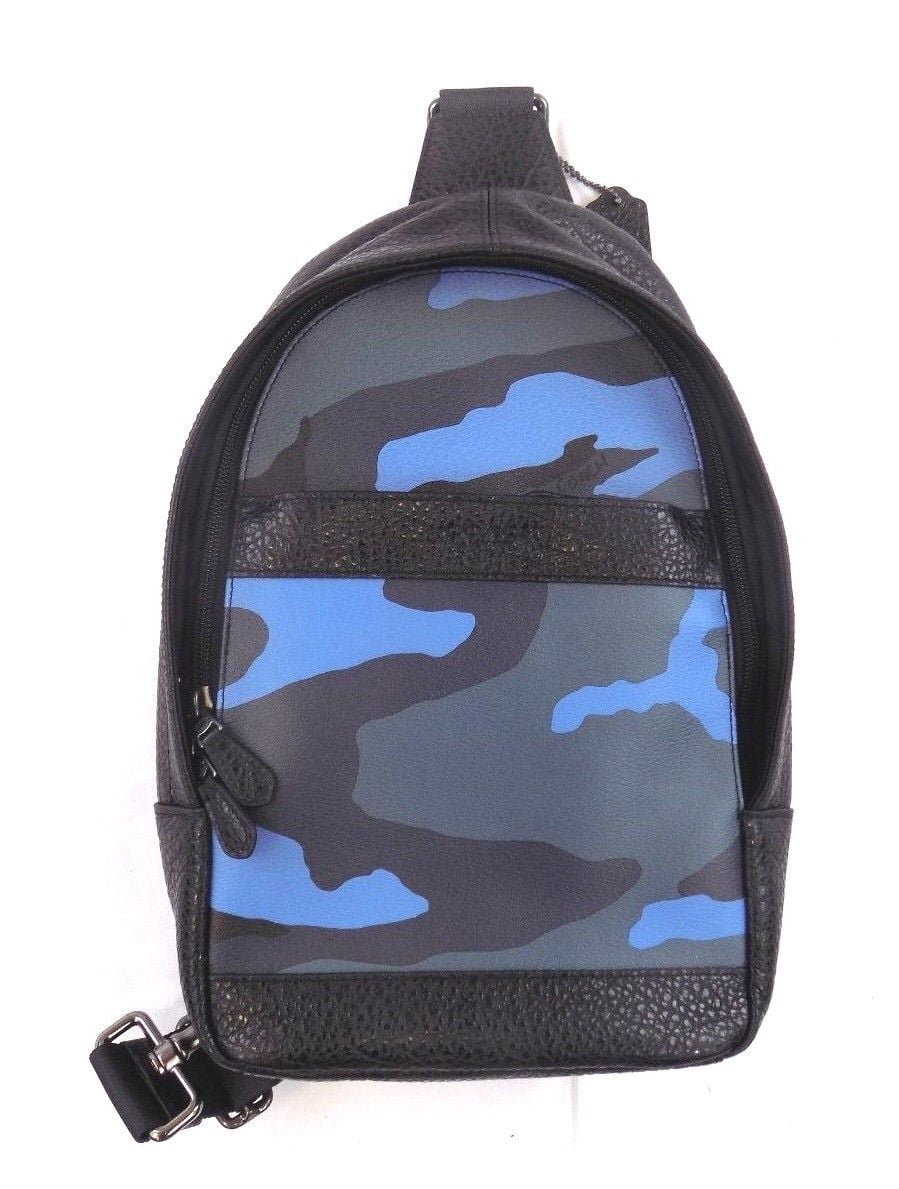coach blue camo backpack