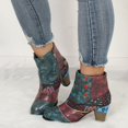 thumbnail image 4 of Mepaouo Women's Ankle Boots Retro Heel Bohe Cowboy Cowgirl Zipper Slip on Western Booties, 4 of 8