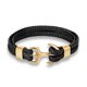 thumbnail image 2 of Pulsera Hombre Ancla Negra Cuero Alta Calidad Regalo para Hombre kaili Sencillez, 2 of 5