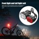 thumbnail image 2 of Juego de luces para bicicleta USB recargable impermeable LED MTB bicicleta luz trasera delantera, 2 of 8
