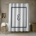 thumbnail image 4 of Creative Products Navy Blue and White Letter E Monogrammed 71x74 Shower Curtain, 4 of 7