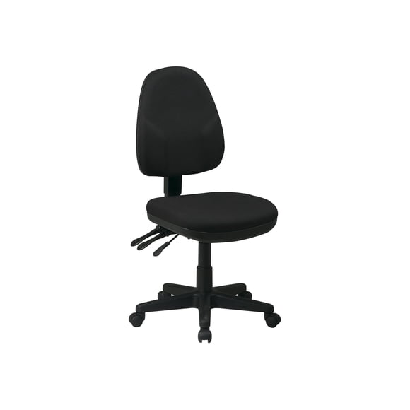Worksmart - Chaise - Ergonomique - Inclinable - Pivotante - Tissu - Noir