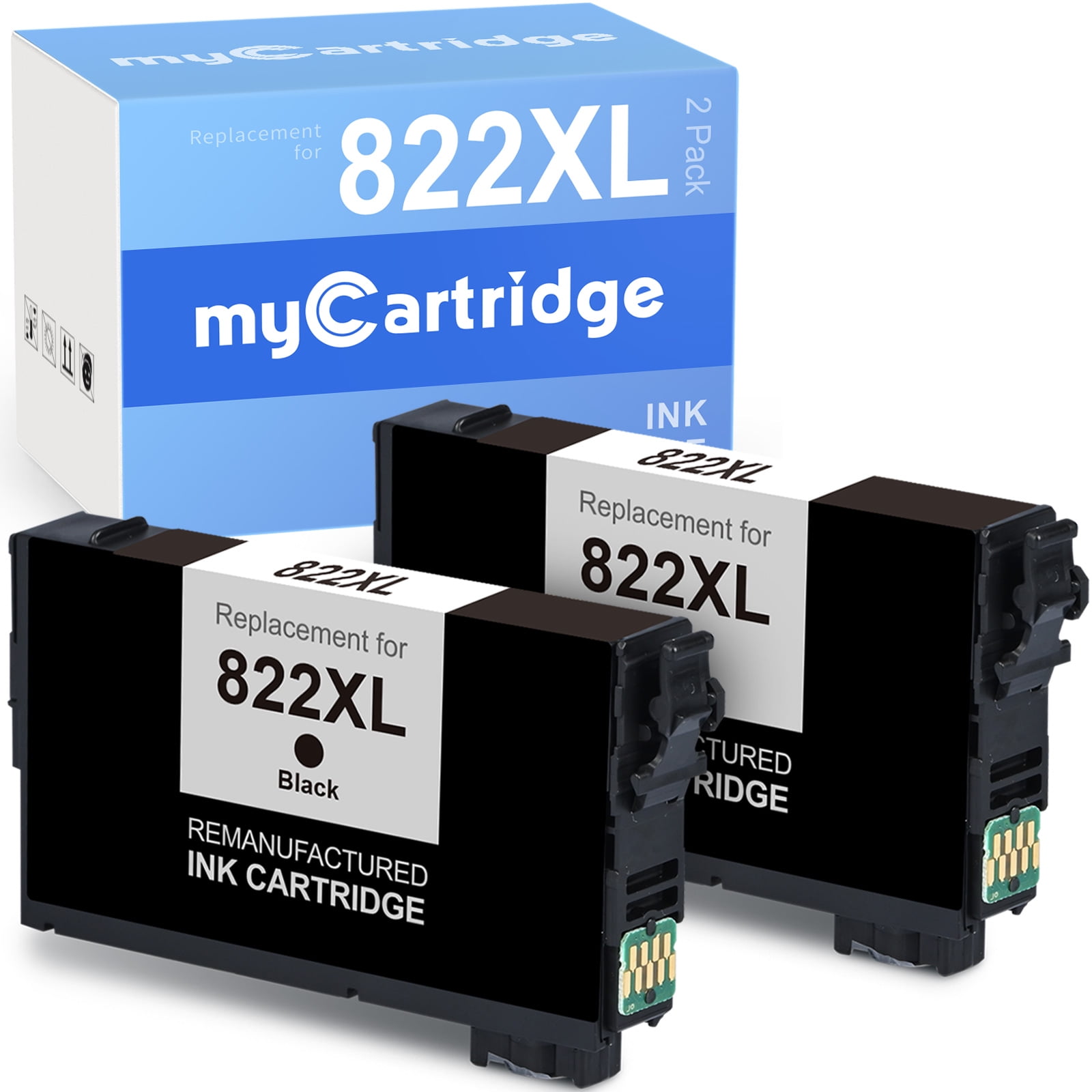 822XL Ink Cartridge Ink Replacement for Epson 822XL T822XL 822 XL (2