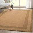 thumbnail image 7 of Well Woven Modern Plain Border Brown Flat Pile Easy to Clean 3'3" x 5' Area Rug for Living Room Dining Room Bedroom and Kitchen, 7 of 7