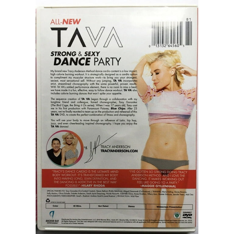 Tracy Anderson Ta Va Strong and Sexy Dance Party DVD workout video