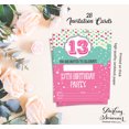 thumbnail image 5 of Darling Souvenir Multicolor Birthday Invitation Card Printable Fill or Write In Blank Invites Party Supplies Pack Of 28 5 x 7 Inches, 5 of 5