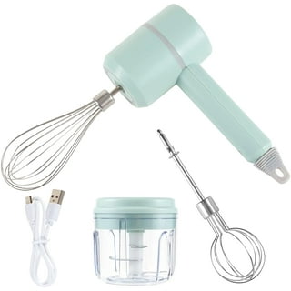 Frogued Electric Egg Beater Three Gear Adjustments Twisted Garlic Cup  Removable Stick Convenient Freely Switch Stir ABS Wireless Design Electric  Handheld Mixer Kitchen Tool (White) 