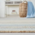 thumbnail image 4 of SAFAVIEH Kilim Wilford Striped Area Rug, Natural/Light Blue, 9' x 12', 4 of 8