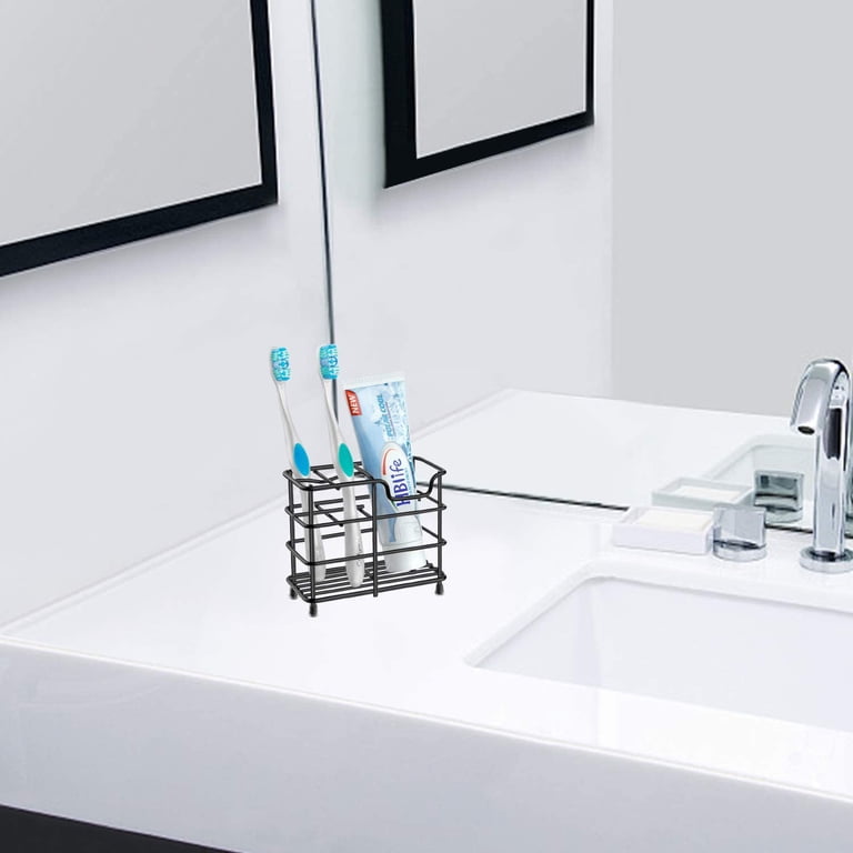 Rirool Black Stainless Steel Toothbrush and Toothpaste Holder photo 2