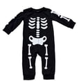 thumbnail image 3 of CONROSES Halloween Toddler Baby Boys Jumpsuits Hallowmas Skeleton Graphic Onesies Long Sleeve Fall Winter One Piece Footless Romper, Size 9-12 Months, 3 of 6
