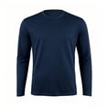 thumbnail image 5 of Yaoyar Men's Solid Sport Mesh Crew Neck Long Sleeve Pullover Top, Breathable Lightweight Quick Dry Athletic Tee for Gym Workout, 5 of 6