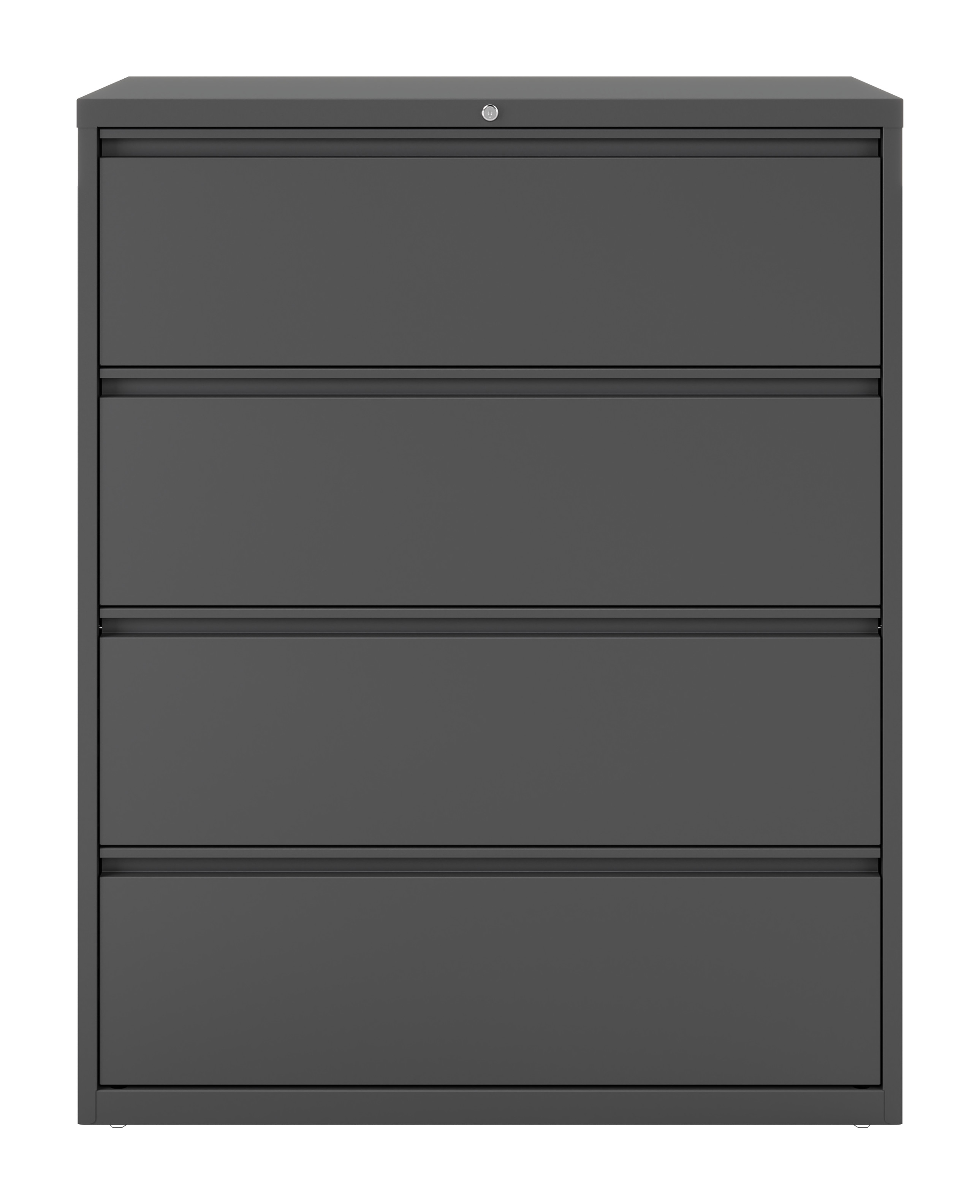 Hirsh 42 inch Wide 4 Drawer Metal Lateral File Cabinet for Home and Office, Holds Letter, Legal and A4 Hanging Folders, Charcoal - image 2 of 6