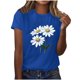 thumbnail image 1 of Camisas de Manga Corta para las Mujeres Moda Casual Impresión Cuello Redondo Suéter Tee Blusas, 1 of 6