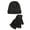 black, variant on Ryan Seacrest Mens Donegal Beanie Gloves, Grey, One Size