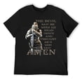 thumbnail image 3 of The Devil Saw Me With My Head Down Magnetic Men's Cotton Short Sleeve HD Print Tee for Casual T-Shirt Crew Neck Top Black XL, 3 of 7