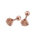 thumbnail image 5 of Pendientes de circonio Qarigey para hombre y mujer oro 3mm 1 Uds, 5 of 6