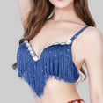 thumbnail image 5 of WELOIJEVBE Women Fashion Bras Fringe Show Dance Bra Stage Sequin Fringe Tank Tops for Women, 5 of 5