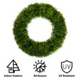 thumbnail image 3 of Faux Foxtail Fern Wreath, Artificial Wreath for the Front Door by Pure Garden, Home Décor, UV Resistant - 20 Inches, 3 of 6